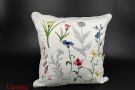 Cushion cover-Four-season flower embroidery
